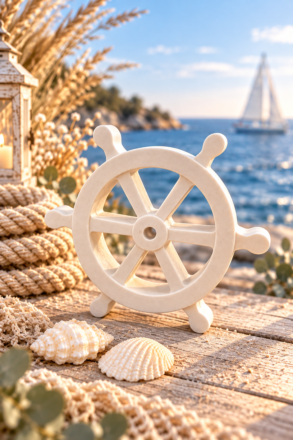 Maritimes Steuerrad mit klassischem Design