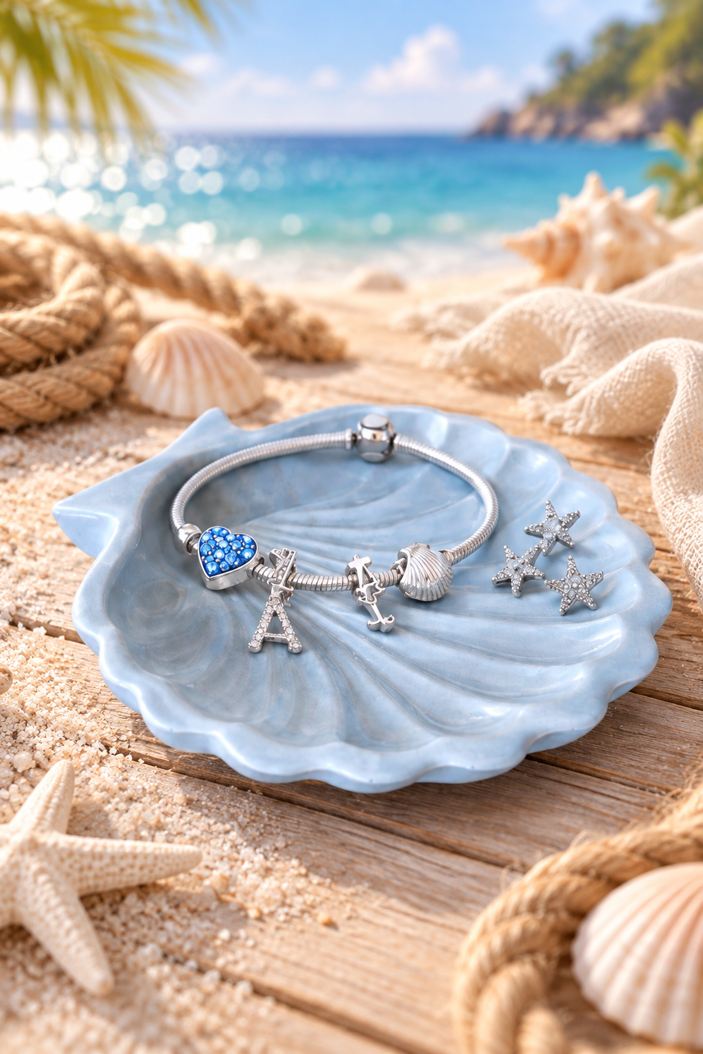 Muschelschale mit maritimem Design